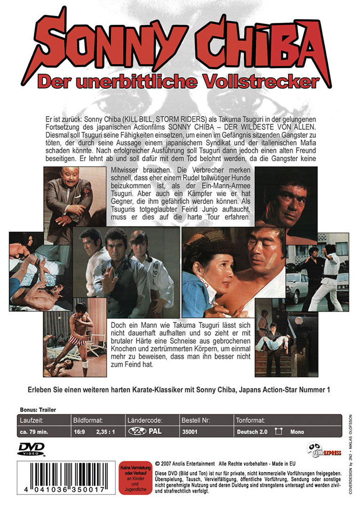 Sonny Chiba - Der unerbittliche Vollstrecker (The Return Of The Streetfighter) - Uncut