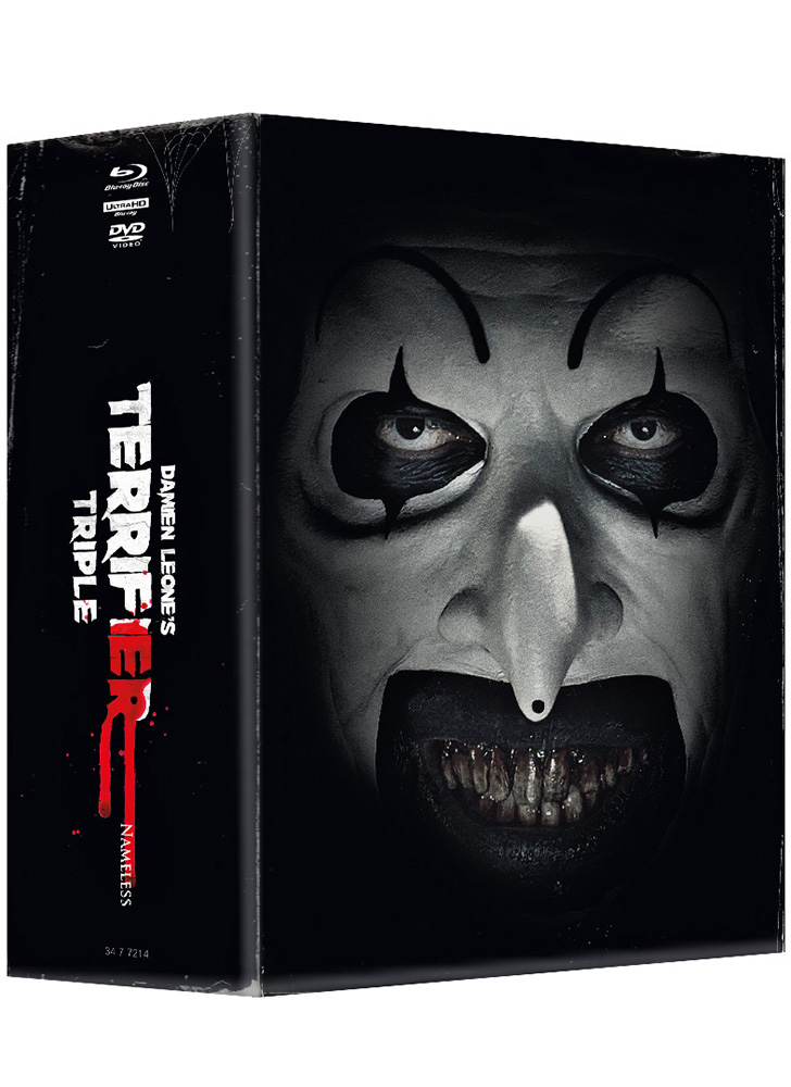 Terrifier 1-3 (4K UHD+Blu-Ray+DVD) (7Discs) - 3 Mediabooks im Schuber - Limited 1000 Edition Terrifier 1-3 (4K UHD+Blu-Ray+DVD) (7Discs) - 3 Mediabooks im Schuber - Limited 1000 Edition