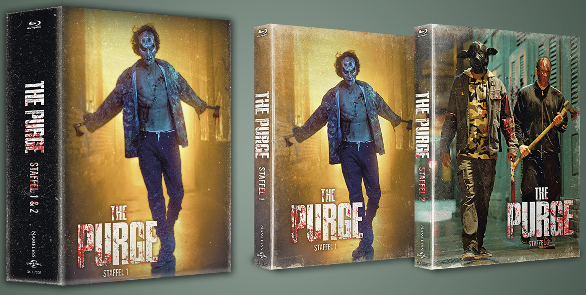 The Purge - Die Säuberung - Staffel 1 & 2 (Blu-Ray) (4Discs) - Cover B - Mediabook - Limited 333 Edition - Schuber