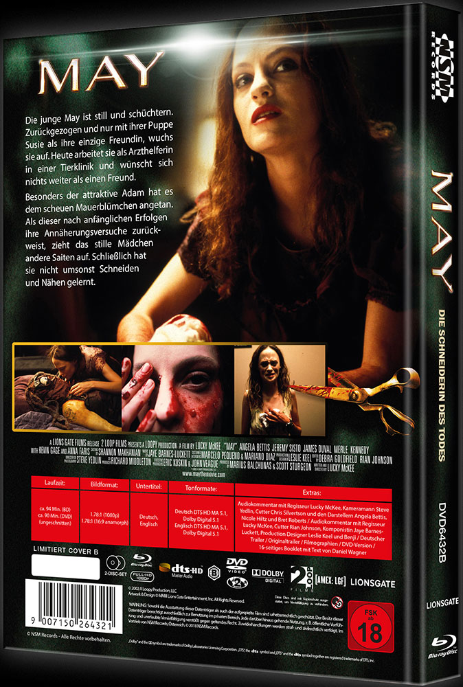 May - Die Schneiderin des Todes (Blu-Ray+DVD) - Cover B - Mediabook - Limited 333 Edition - Uncut May - Die Schneiderin des Todes (Blu-Ray+DVD) - Cover B - Mediabook - Limited 333 Edition - Uncut