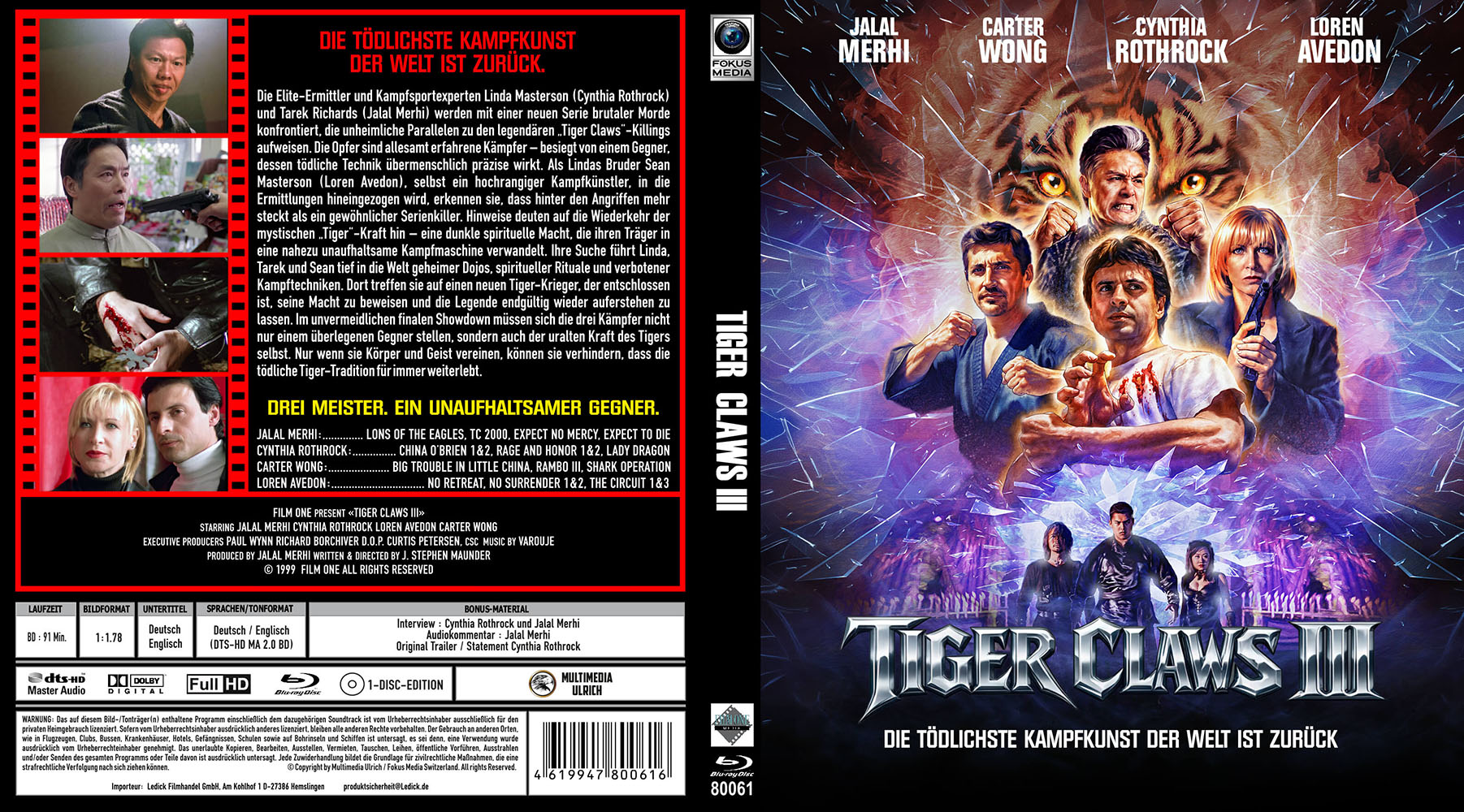 Tiger Claws III (Tigerkralle III) (Blu-Ray) - Keep Case