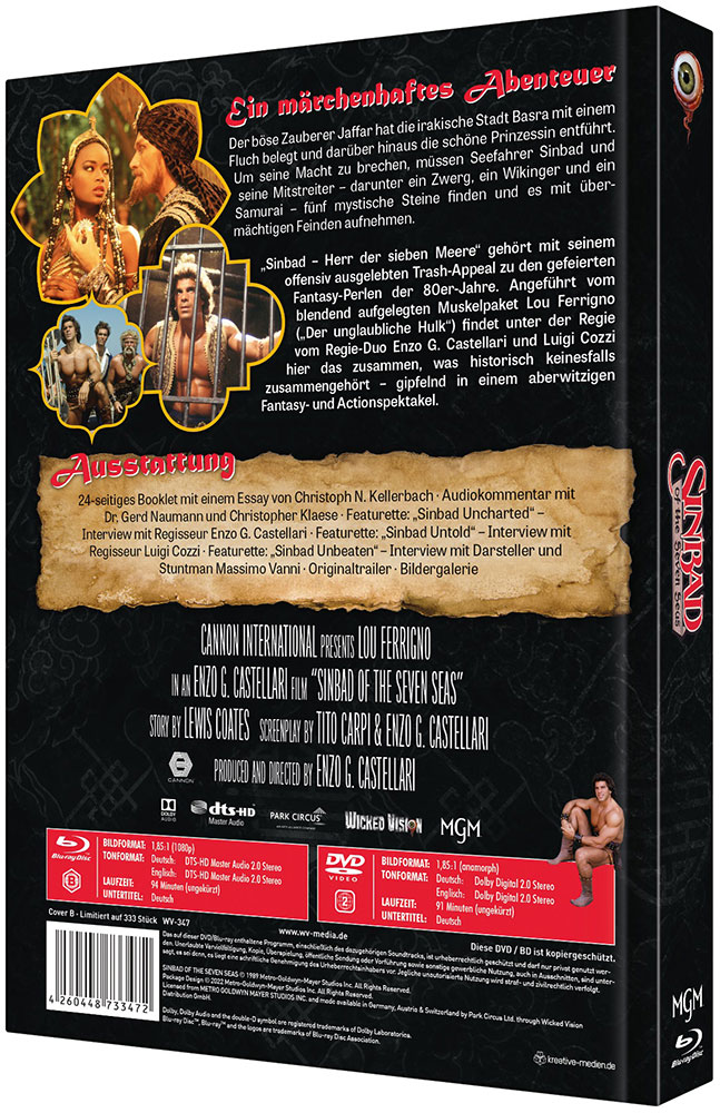 Sinbad - Herr der sieben Meere - Cover B - Mediabook (Blu-Ray+DVD) - Limited 333 Edition