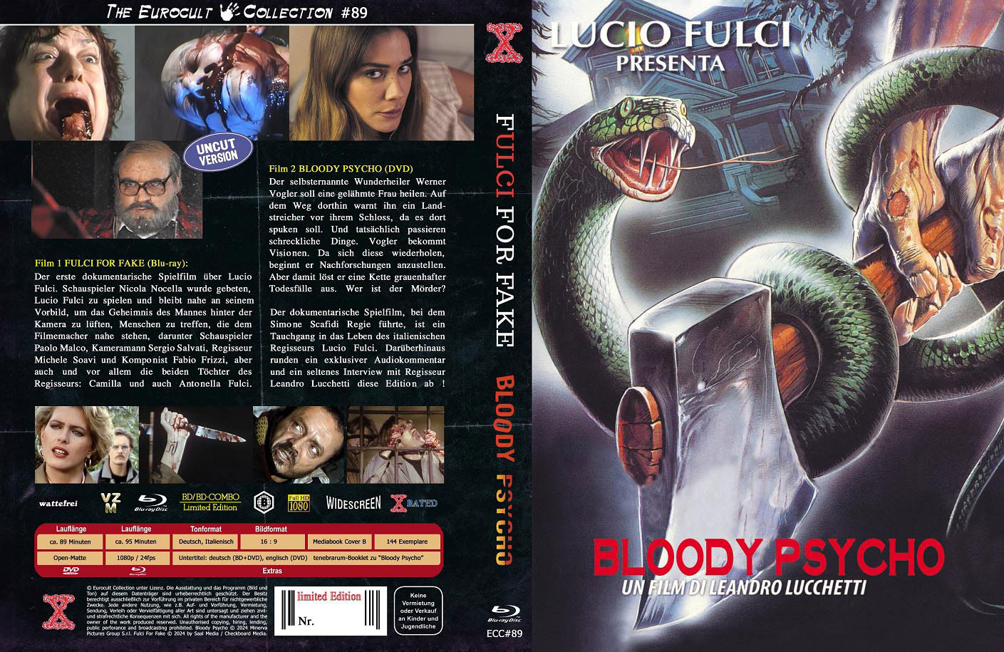 Fulci For Fake / Bloody Psycho (Blu-ray+DVD) - Cover B - Mediabook - Limited 144 Edition
