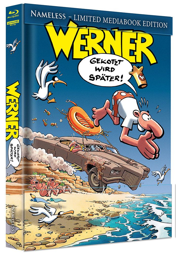 Werner - Gekotzt wird später (4K UHD+Blu-Ray) - Cover A - Mediabook - Limited 333 Edition