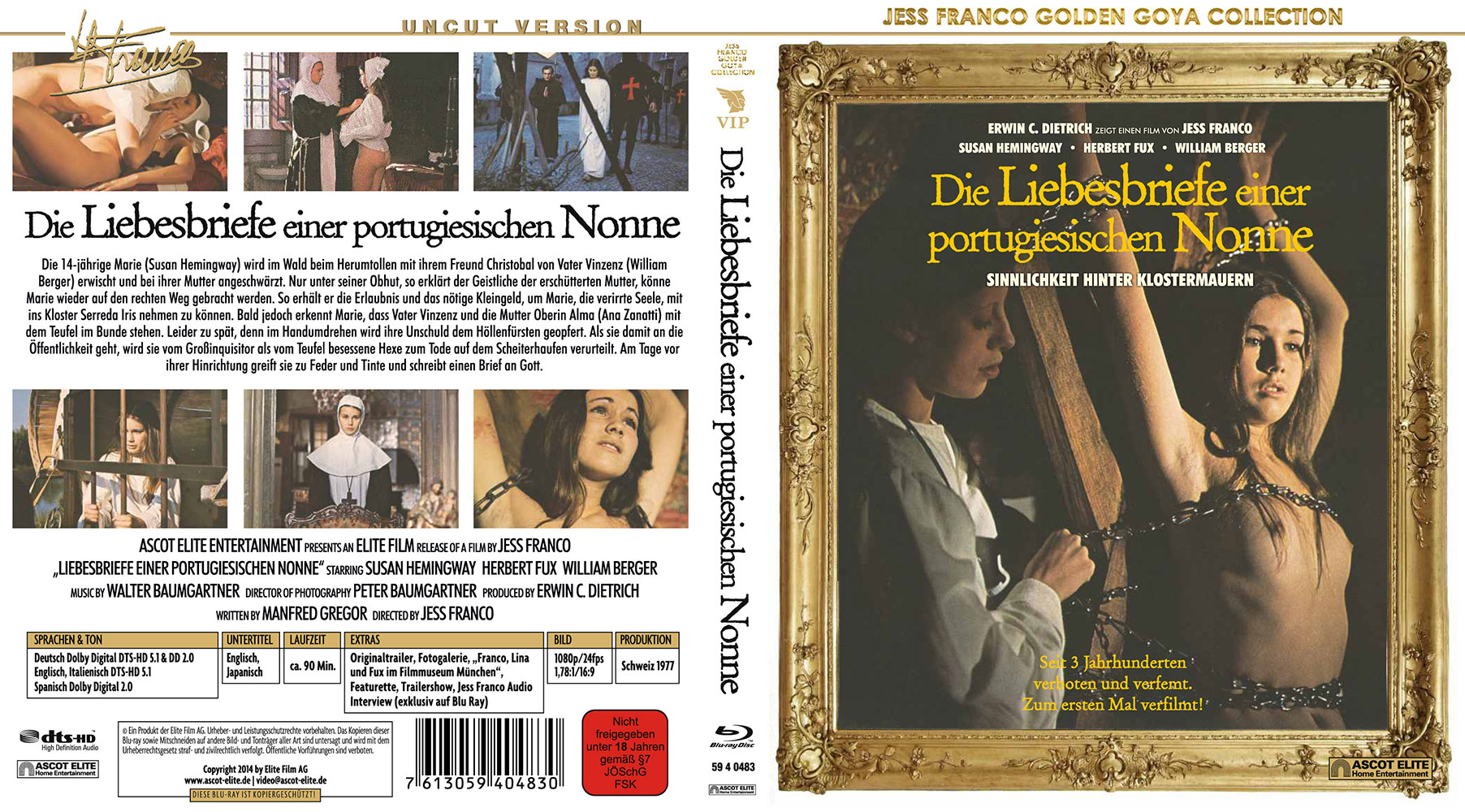 Die Liebesbriefe einer Portugiesischen Nonne (Blu-Ray) - Jess Franco Golden Goya Collection - Uncut