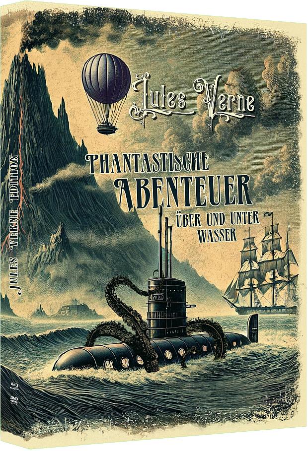 Jules Verne Edition - Phantastische Abenteuer über und unter Wasser (Blu-Ray) (3Discs)  - Digipack