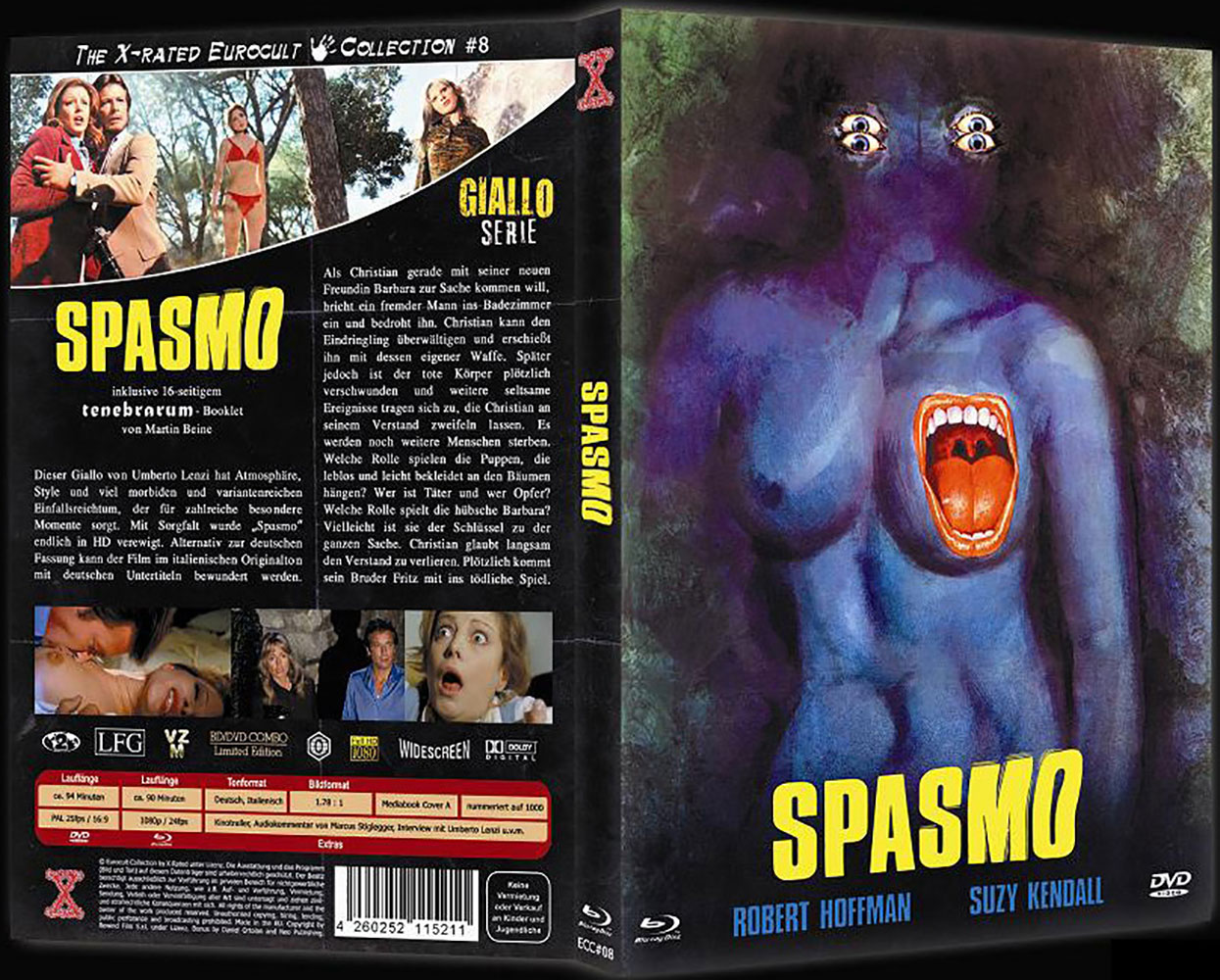 Spasmo - Cover A - (Blu-Ray+DVD) - Eurocult Collection - Mediabook - Limited 1000 Edition