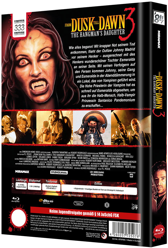 From Dusk Till Dawn 3 (Blu-Ray) - Cover A - Mediabook - Limited 333 Edition