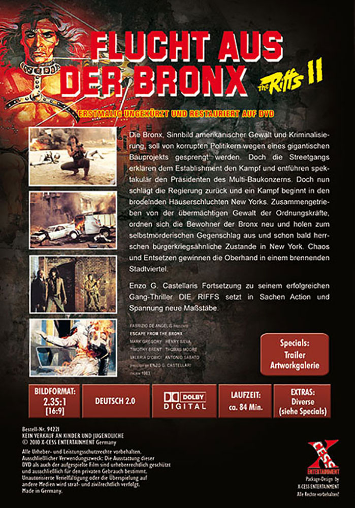 The Riffs 2 - Flucht aus der Bronx - kleine Hartbox - Uncut