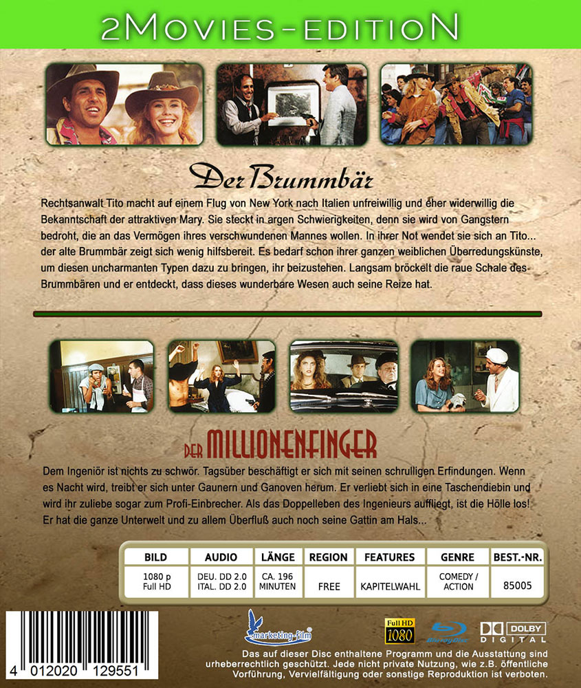 Adriano Celentano - Der Brummbär / Der Millionenfinger (Blu-Ray) - 2 Movies-Edition