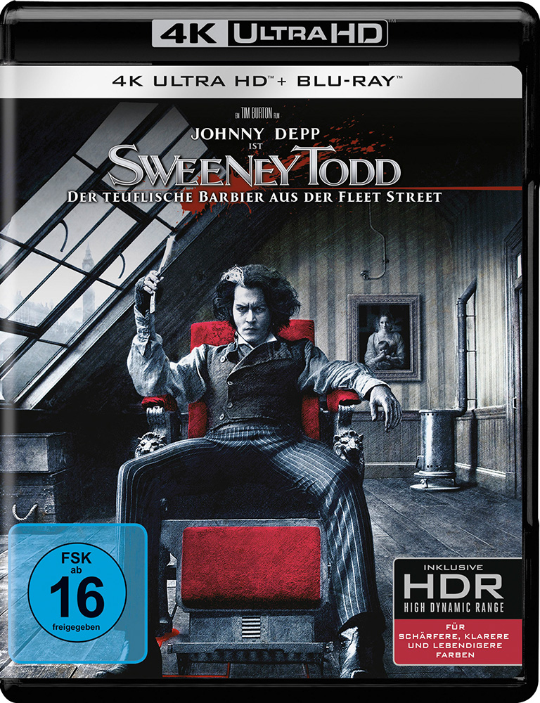 Sweeney Todd: Der teuflische Barbier aus der Fleet Street (4K-UHD+Blu-Ray)