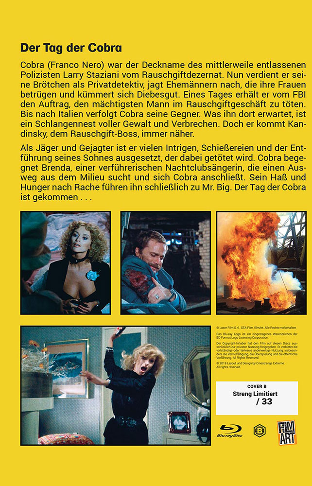 Der Tag der Cobra (Blu-Ray) - Cover B - große Hartbox - Limited 33 Edition