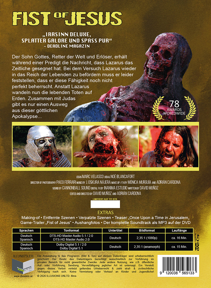 Fist Of Jesus [Kurzfilm] (Blu-Ray+DVD) - Cover B - Mediabook - Limited 111 Edition