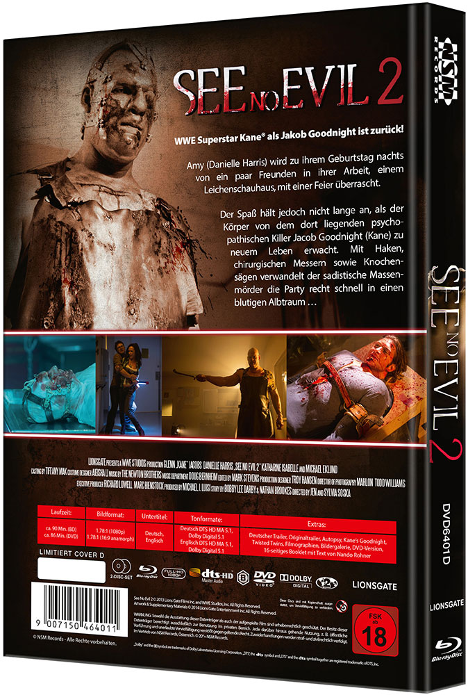 See No Evil 2 (Blu-Ray+DVD) - Cover D - Mediabook - Limited 222 Edition - Uncut