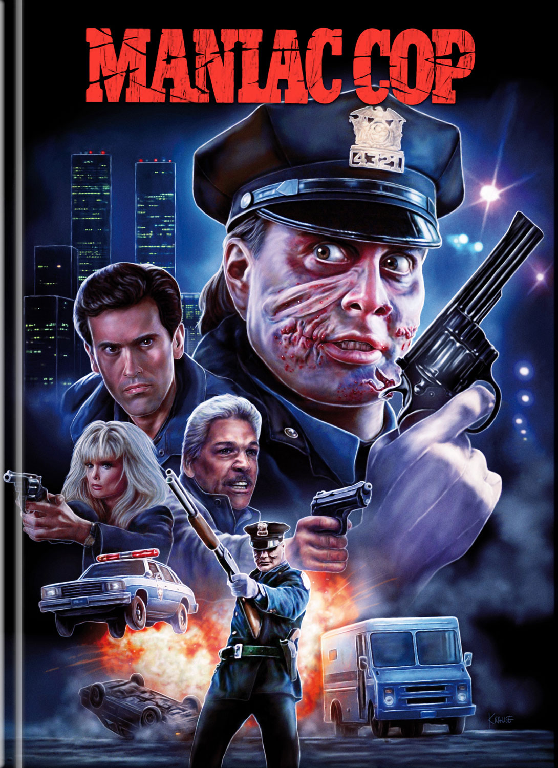 Maniac Cop 1 - Cover B - Mediabook (4K UHD+Blu-ray) - Limited 222 Edition - Uncut Maniac Cop 1 - Cover B - Mediabook (4K UHD+Blu-ray) - Limited 222 Edition - Uncut