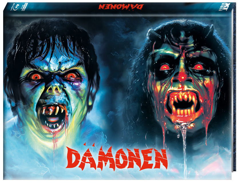 Dämonen (Demons) 1 & 2 Double Feature (4K UHD+Blu-Ray) (4Discs) - Cover 2 - Mediabook (wattiert) Quermotiv - Limited 500 Edition - Uncut