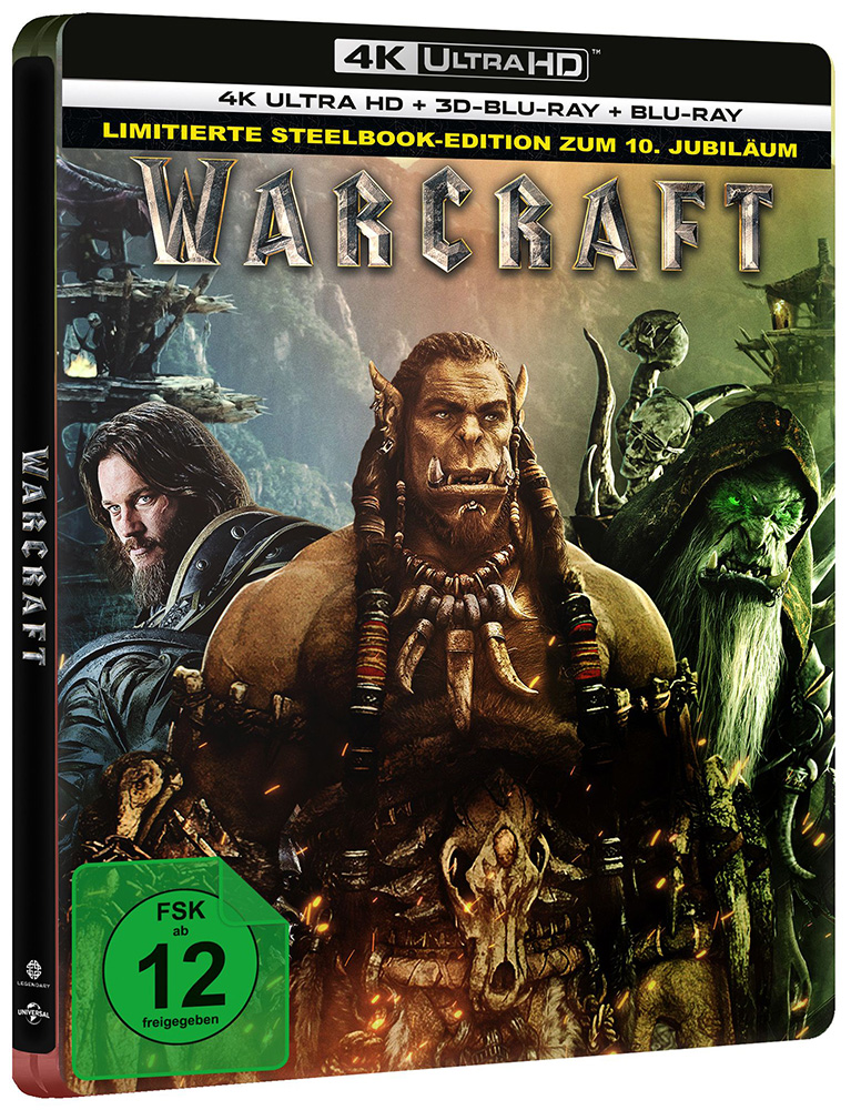 Warcraft: The Beginning (4K UHD+Blu-Ray+3D Blu-Ray) - SteelBook - Limited Edition