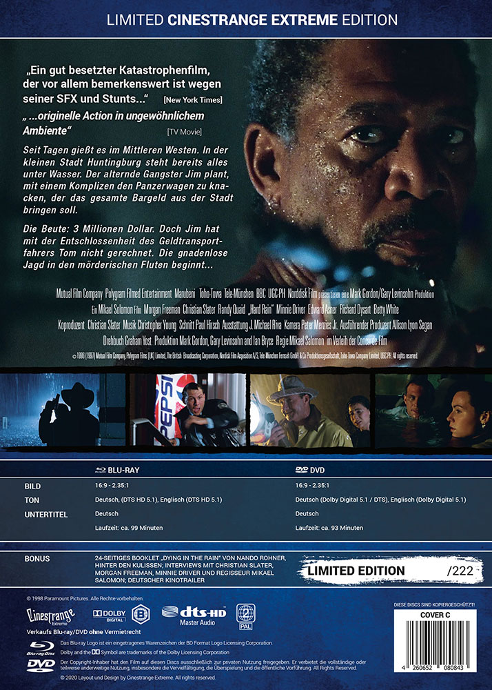 Hard Rain (Blu-Ray+DVD) - Cover C - Mediabook - Limited 222 Edition Hard Rain (Blu-Ray+DVD) - Cover C - Mediabook - Limited 222 Edition