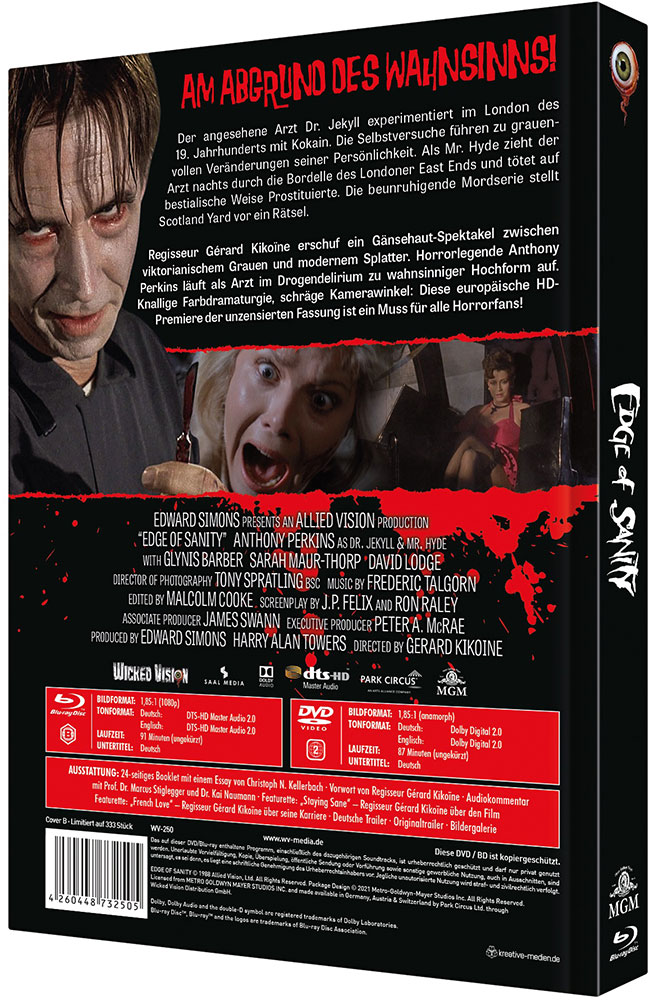 Edge Of Sanity (Blu-Ray+DVD) - Cover B - Mediabook - Limited 333 Edition - Uncut Edge Of Sanity (Blu-Ray+DVD) - Cover B - Mediabook - Limited 333 Edition - Uncut