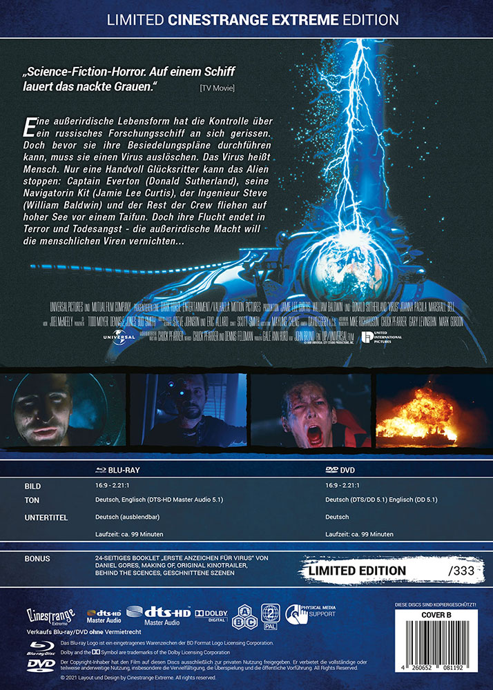 Virus (Blu-Ray+DVD) - Cover B - Mediabook - Limited 333 Edition Virus (Blu-Ray+DVD) - Cover B - Mediabook - Limited 333 Edition