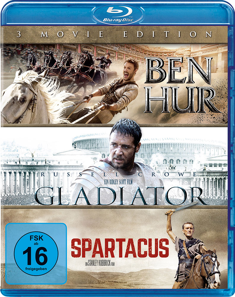 Ben Hur / Gladiator / Spartacus (Blu-Ray) (3Discs)