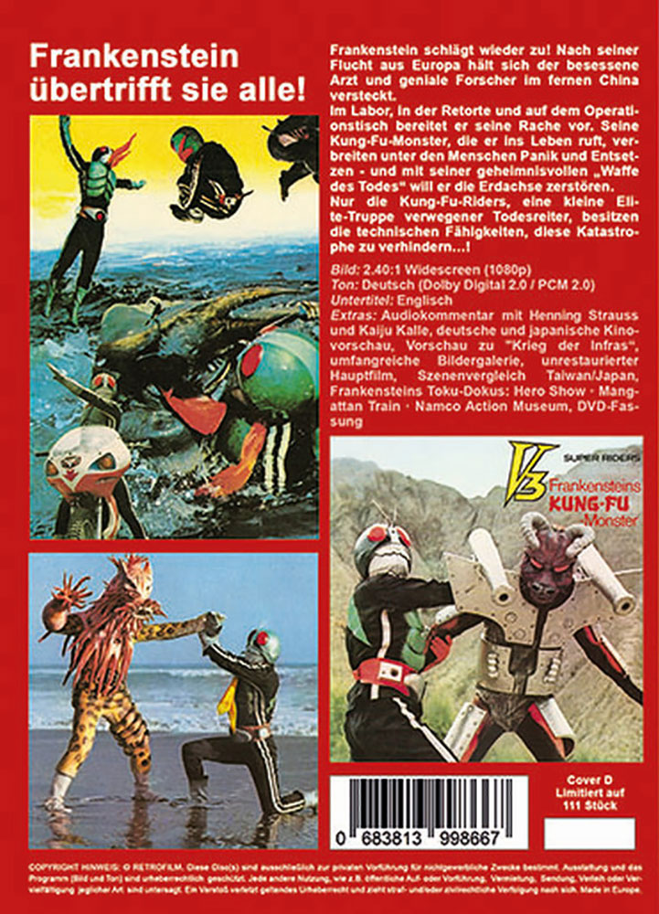Frankensteins Kung-Fu Monster (Blu-Ray+DVD) - Cover D - Mediabook - Limited 111 Edition