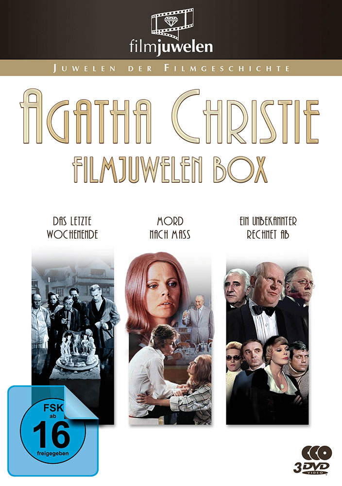 Agatha Christie Filmjuwelen Box (3DVD) (Das letzte Wochenende, Mord nach Maß & Ein Unbekannter rechnet ab)