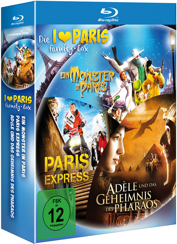 Luc Besson Paris Box (Blu-Ray) (3Discs) (Ein Monster in Paris, Paris Express & Adele und das Geheimnis des Pharaos)