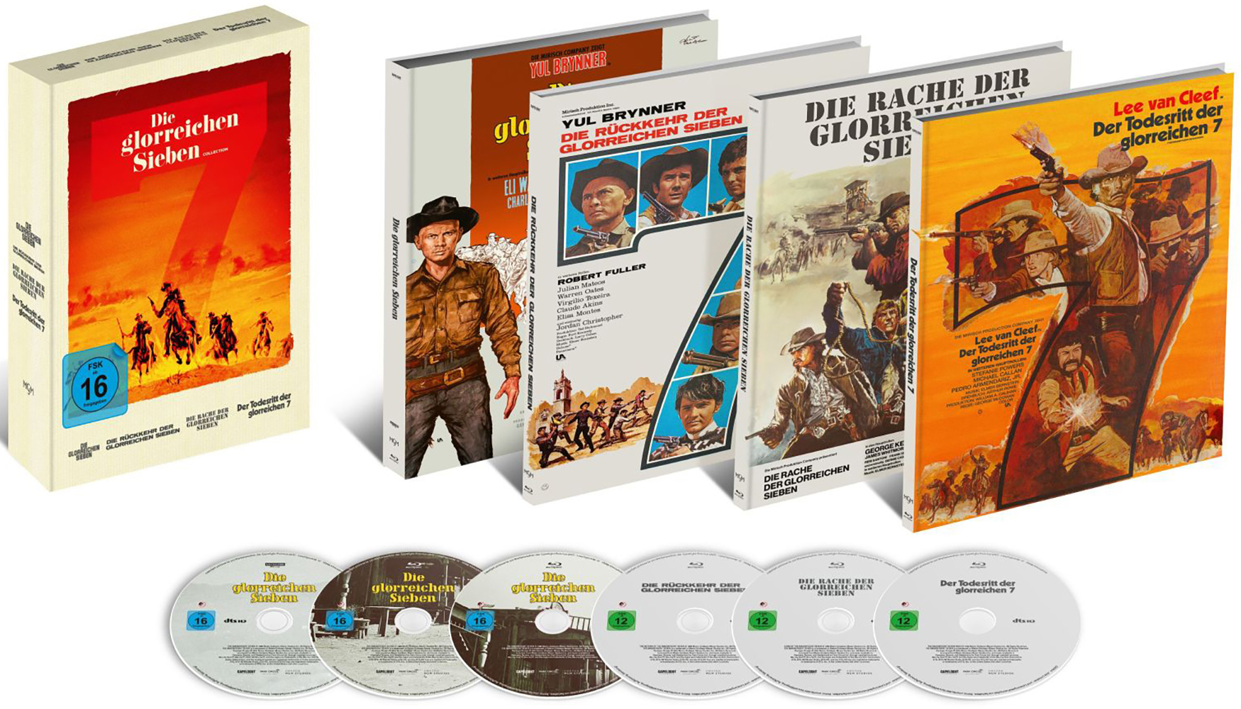 Die glorreichen Sieben Collection (4K UHD+5Blu-Rays) - Limited 4-Movie Collection Edition - Neuauflage