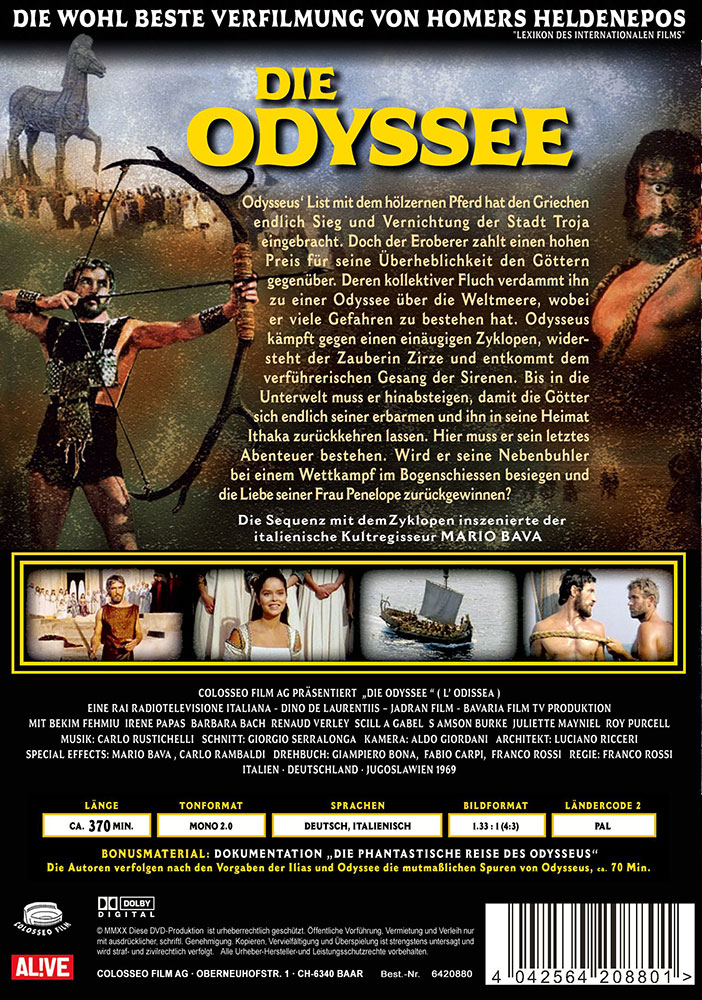 Die Odyssee (3DVD) - Neuauflage - Uncut