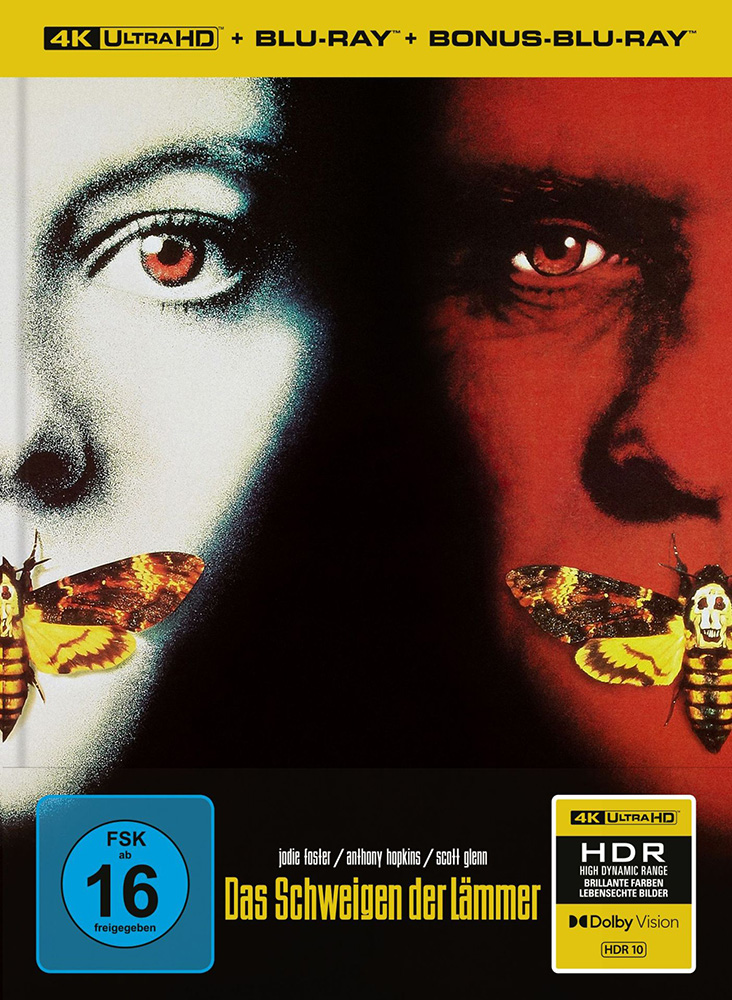 Das Schweigen der Lämmer (4K UHD+2Blu-Rays) - Cover B - Mediabook - Limited Edition