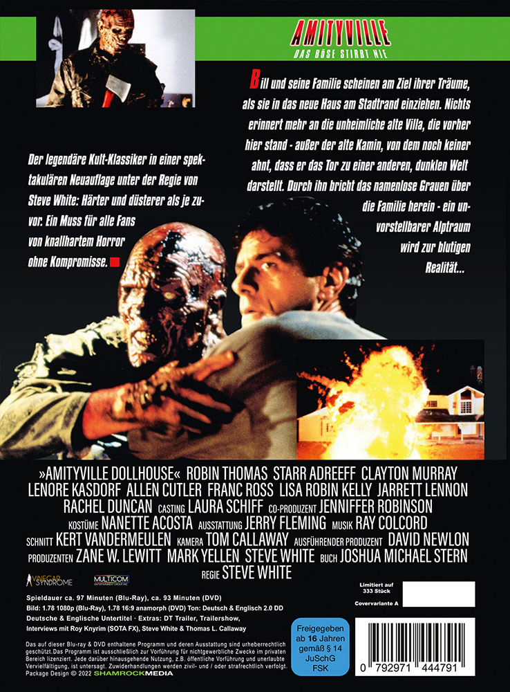 Amityville - Das Böse stirbt nie - Cover A -Mediabook (Blu-Ray+DVD) - Limited 333 Edition
