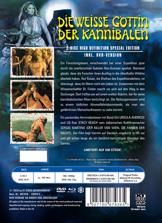 Die weiße Göttin der Kannibalen (Blu-Ray+DVD) - Cover C - Mediabook - Limited 500 Edition