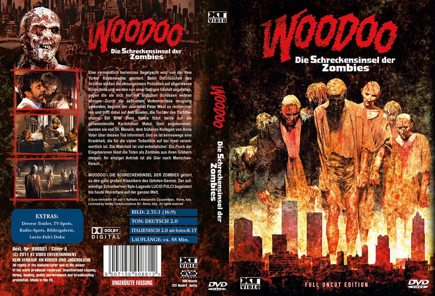 Woodoo - Die Schreckensinsel der Zombies - Cover A - Uncut  - kleine Hartbox