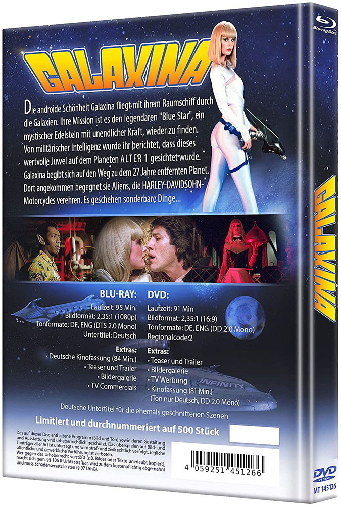 Galaxina (Blu-Ray+DVD) - Cover B - Mediabook - 2 Filmfassungen - Limited 500 Edition Galaxina (Blu-Ray+DVD) - Cover B - Mediabook - 2 Filmfassungen - Limited 500 Edition