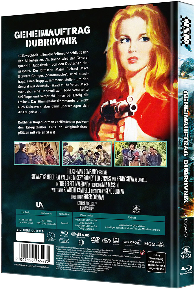 Geheimauftrag Dubrovnik (Blu-Ray+DVD) - Cover B - Mediabook - Limited 111 Edition