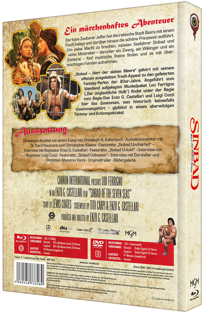 Sinbad - Herr der sieben Meere - Cover C - Mediabook (Blu-Ray+DVD) - Limited 333 Edition
