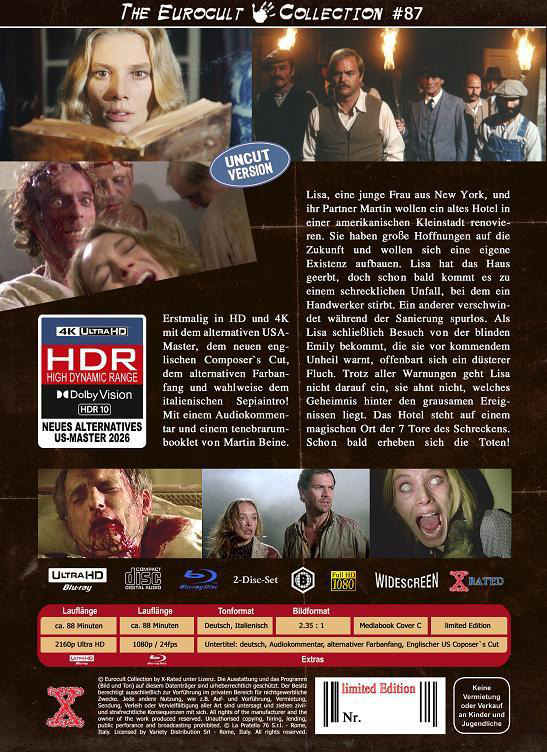 Über dem Jenseits - Die Geisterstadt der Zombies (4K UHD+Blu-Ray) - US-Master - Cover C - Mediabook - Limited Edition