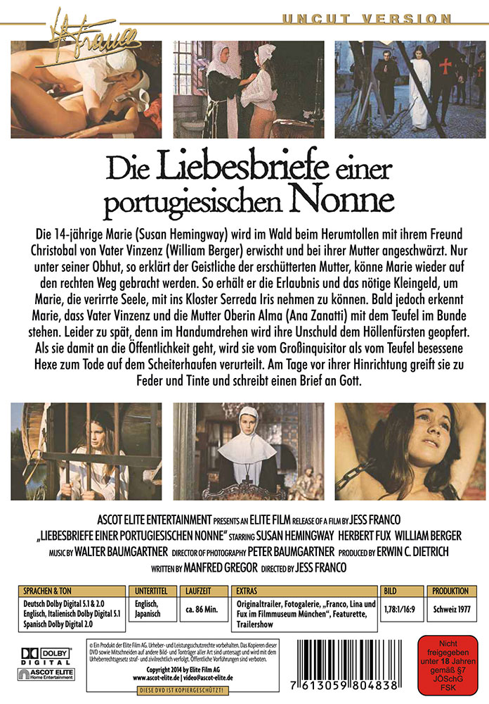 Die Liebesbriefe einer Portugiesischen Nonne - Jess Franco Golden Goya Collection - Uncut