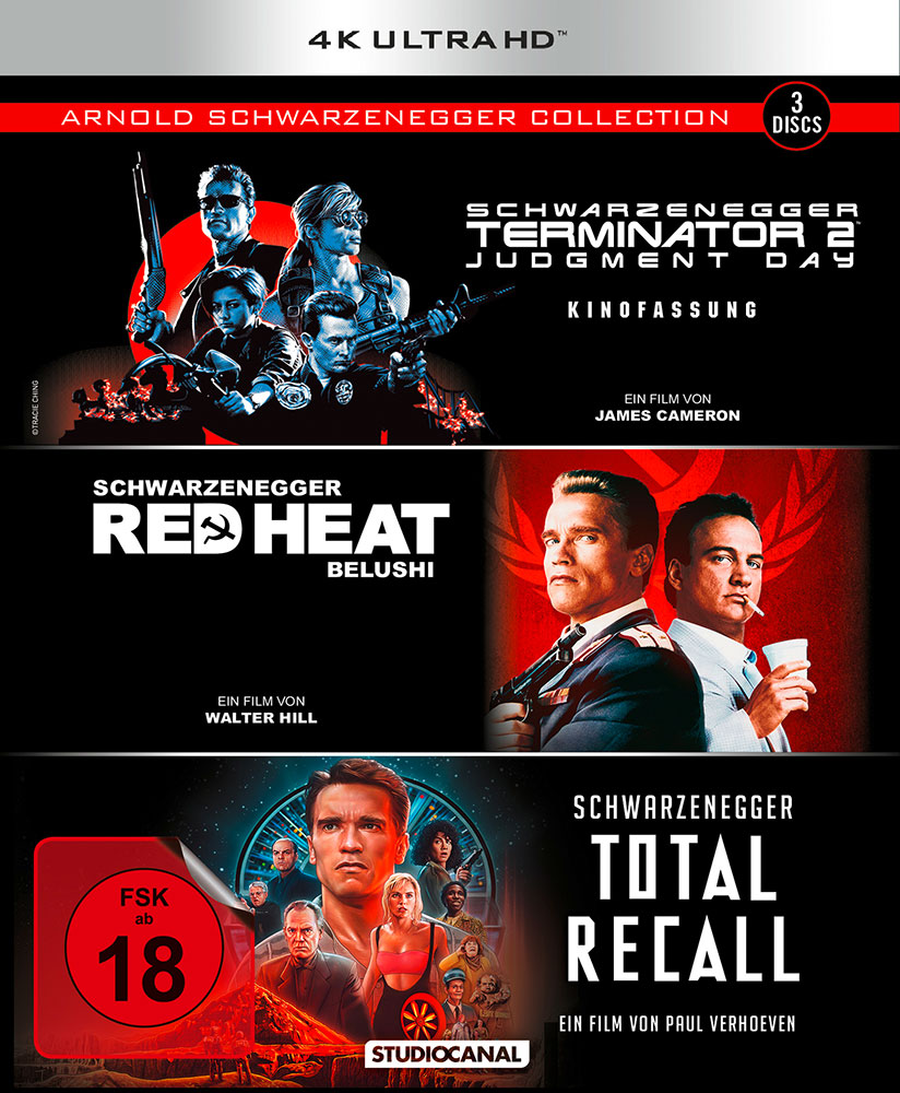 Arnold Schwarzenegger Collection (4K UHD) (3Discs) (Terminator 2, Red Heat & Total Recall) Arnold Schwarzenegger Collection (4K UHD) (3Discs) (Terminator 2, Red Heat & Total Recall)
