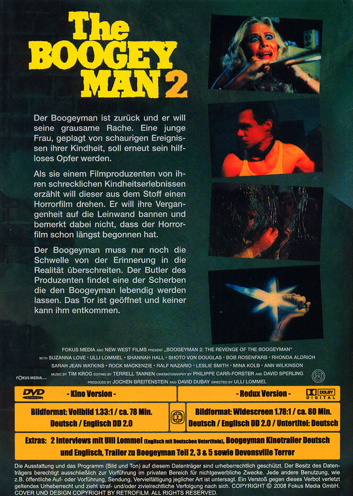 The Boogeyman 2 - Kinofassung & Redux Version - kleine Hartbox - Uncut