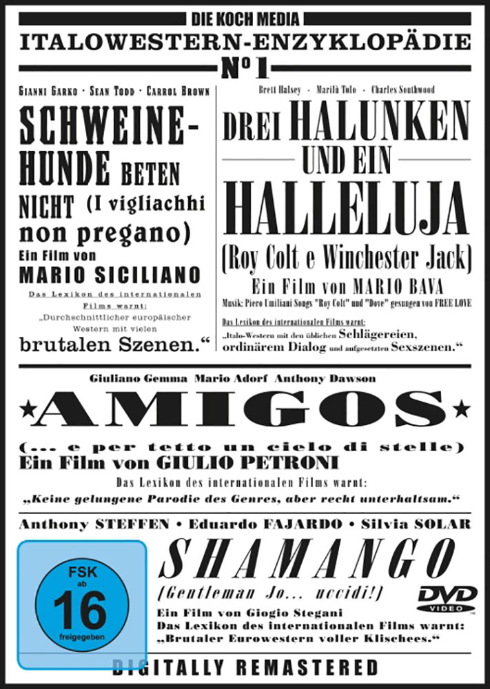 Italowestern-Enzyklopädie No. 1 (4DVDs) - Limited Edition Italowestern-Enzyklopädie No. 1 (4DVDs) - Limited Edition