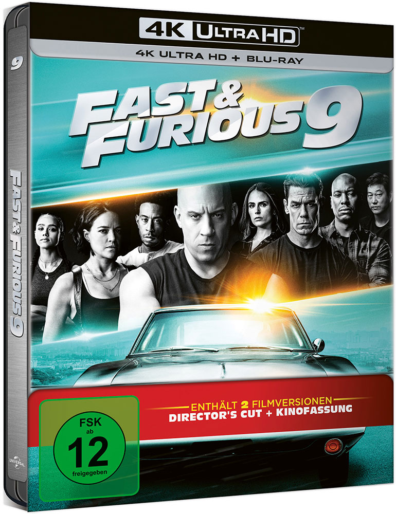 Fast & Furious 9 (4K UHD+Blu-Ray) - Directors Cut & Kinofassung - Limited SteelBook Edition