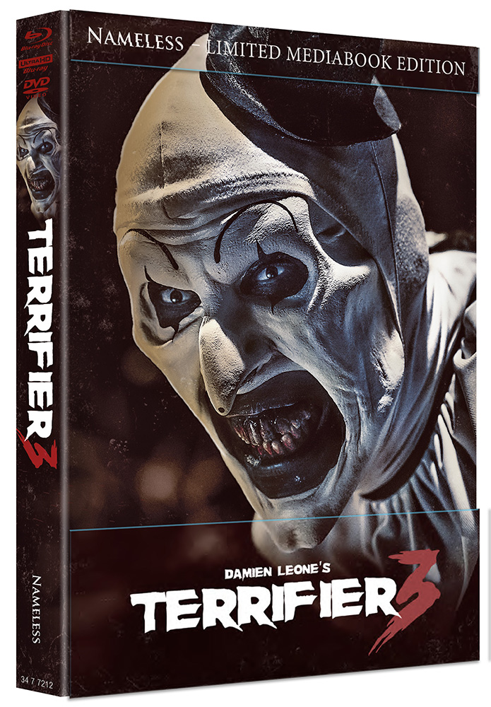 Terrifier 3 (4K UHD) (3Discs) - Cover A - Mediabook - Limited 1000 Edition Terrifier 3 (4K UHD) (3Discs) - Cover A - Mediabook - Limited 1000 Edition