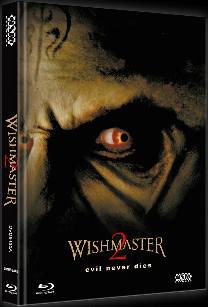 Wishmaster 2 - Das Böse stirbt nie (Blu-Ray+DVD) - Cover A - Mediabook - Limited 750 Edition - Uncut